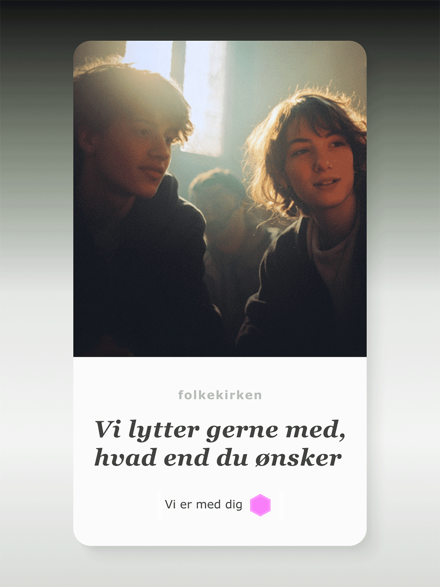 folkekirken ui design for event or occasion to reach out for us to help.